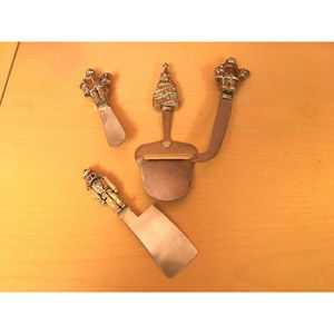 Vintage 4 Piece Wallace Silversmith's Cheese Set Stainless Steel